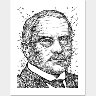 CARL JUNG - ink portrait .2 Posters and Art